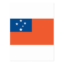 Bandera samoana tarjeta postal