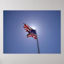 Bandera sobre el fuerte Sumter Poster