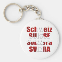 Bandera suiza del regalo de las idiomas oficiales  llavero personalizado