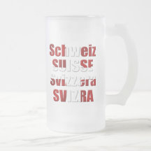 Bandera suiza del regalo de las idiomas oficiales  taza