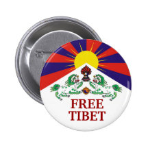 Bandera tibetana, LIBRE, TÍBET Pins