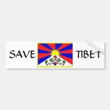 bandera tibetana, RESERVA, TÍBET Pegatina De Parachoque