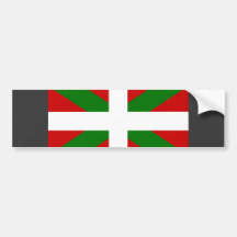 Bandera vasca etiqueta de parachoque