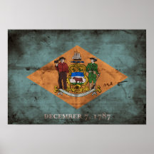 Bandera vieja de Delaware; Poster