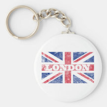 Bandera vieja de Londres Llaveros