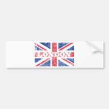 Bandera vieja de Londres Pegatina De Parachoque