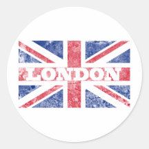 Bandera vieja de Londres Pegatina Redonda