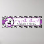 Bandera violeta elegante B del boutique Poster