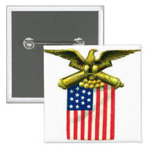 Bandera y cañones de Eagle Pins
