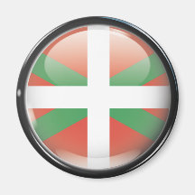 Bandera y escudo de Euskadi Imán Para Frigorífico