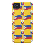 Bandera y escudo de las Filipinas Case-Mate iPhone 4 Cobertura