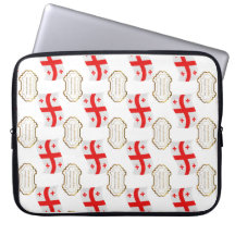 Bandera y lema de Georgia Funda Portátil