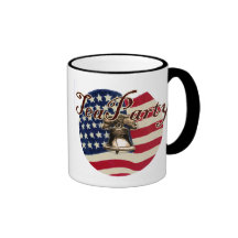 Bandera y Liberty Bell de Teaparty Taza