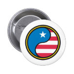 Bandera Yin Yang de los E.E.U.U. Pins