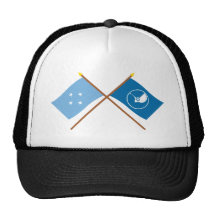 Banderas cruzadas de Micronesia y del ladrido Gorras