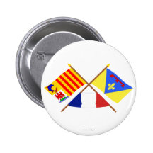 Banderas cruzadas de Provence-Alpes-Côte-d'Azur y  Pins