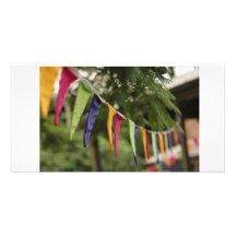 Banderas de la celebración tarjetas personales con fotos