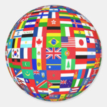 Banderas del mundo etiqueta