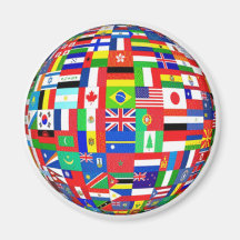 Banderas del mundo iman de frigorífico