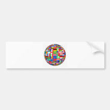 Banderas del mundo pegatina de parachoque