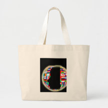 Banderas internacionales del mundo bolsas lienzo