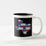 Banderas más grandes en Tejas Taza De Café