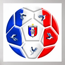 Banderas modernas del fútbol del balón de fútbol d posters