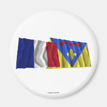 Banderas que agitan de Francia y del Var Imanes