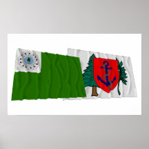 Banderas que agitan de Newburyport Impresiones