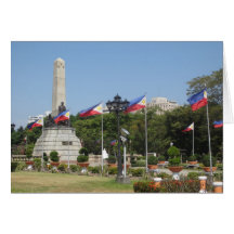 banderas rizal del monumento tarjeton
