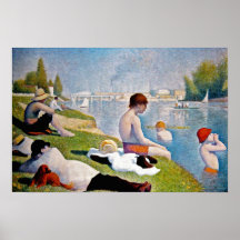 Bañistas en Asnières de Jorte Seurat Poster
