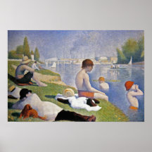 Bañistas en Asnières de Jorte Seurat Poster