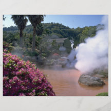 Baño de agua mineral tradicional, Bephu, Japón Tarjetas Informativas
