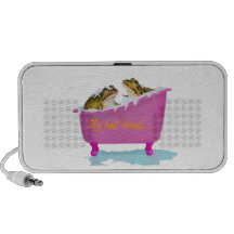 Baño de burbujas para las ranas del mascota altavoces de viaje