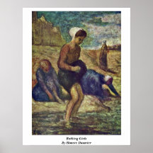 Baño de chicas de Honore Daumier Impresiones