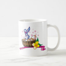 Baño del conejito de pascua taza