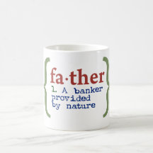 Banquero del padre tazas de café