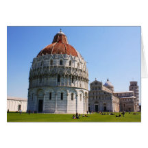 Baptisterio y torre de Pisa Felicitación