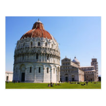 Baptisterio y torre de Pisa Postal