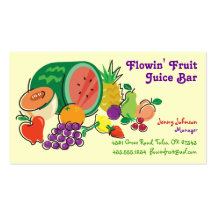 Bar de zumos y Smoothies_Totally con sabor a fruta Tarjeta De Visita