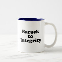 Barack a la camiseta de la integridad tazas