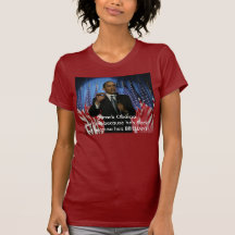 Barack delante de las banderas 120908, Barack Obam Camisetas
