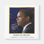 Barack Obama con JFK - imán