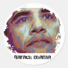 Barack Obama Etiqueta Redonda