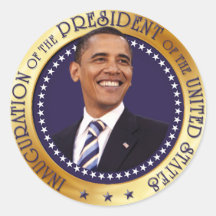 Barack Obama Etiqueta Redonda