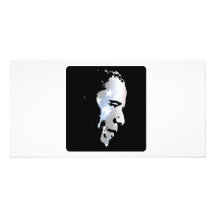 Barack Obama hace frente Tarjetas Fotográficas Personalizadas