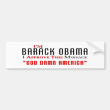 Barack-Obama_I-Approve-This-Message (parachoque) Pegatina De Parachoque