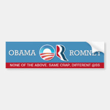 ¿Barack Obama o Mitt Romney? Etiqueta De Parachoque