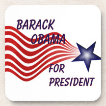 Barack Obama para el presidente estrella fugaz Posavasos