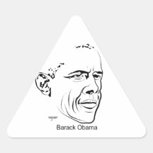 Barack Obama Colcomanias De Triangulo Personalizadas